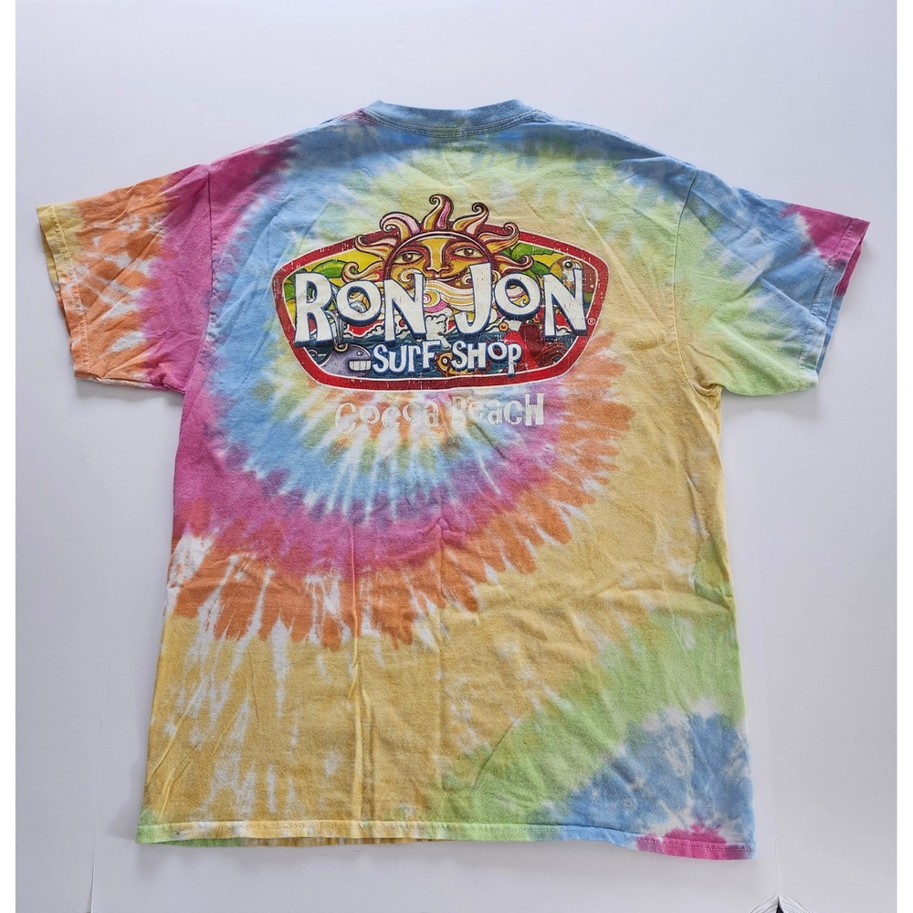 Ron Jon Surf Shop Cocoa Beach Tie Dye T-Shirt Mens Large Multicolor Spiral